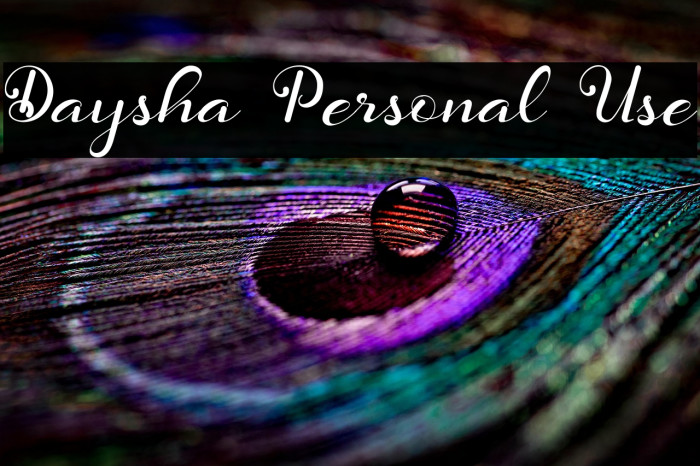 Daysha Personal Use Example 1