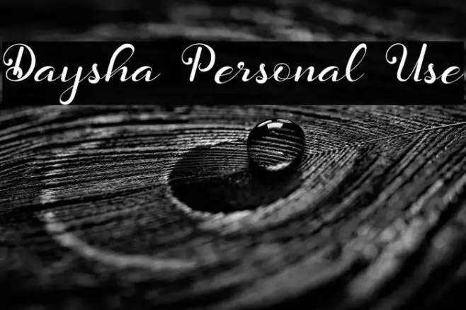 Daysha Personal Use Example 1