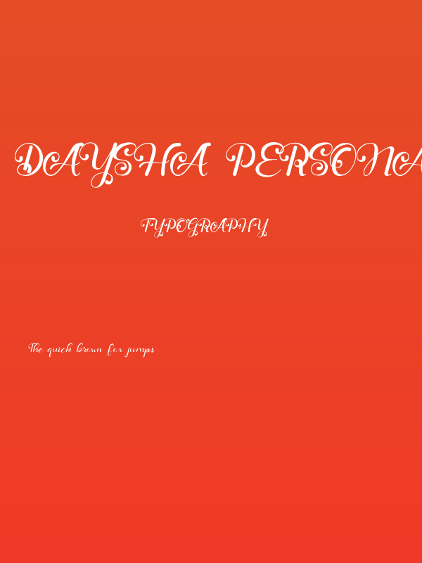 Daysha Personal Use Poster