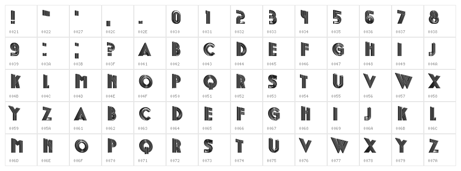 Daytona Regular Character Map