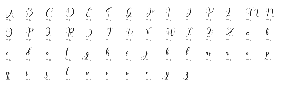 Daytone FREE Character Map