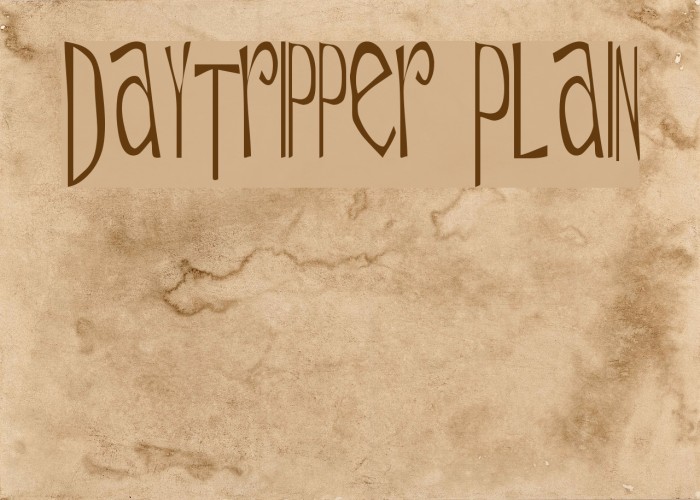 Daytripper Plain Font examples
