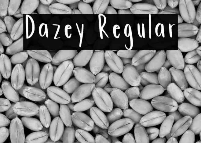 Dazey Regular Font examples