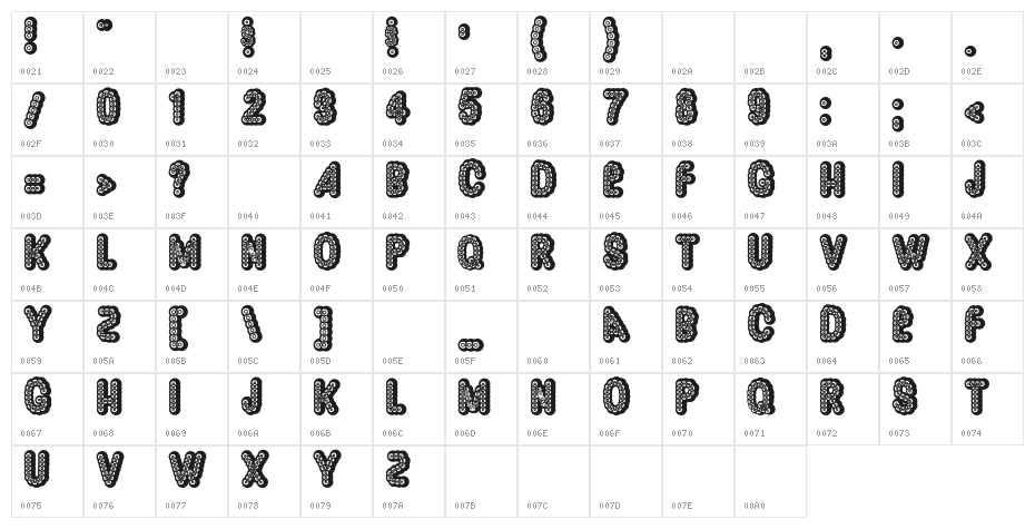 Dazzler Character Map
