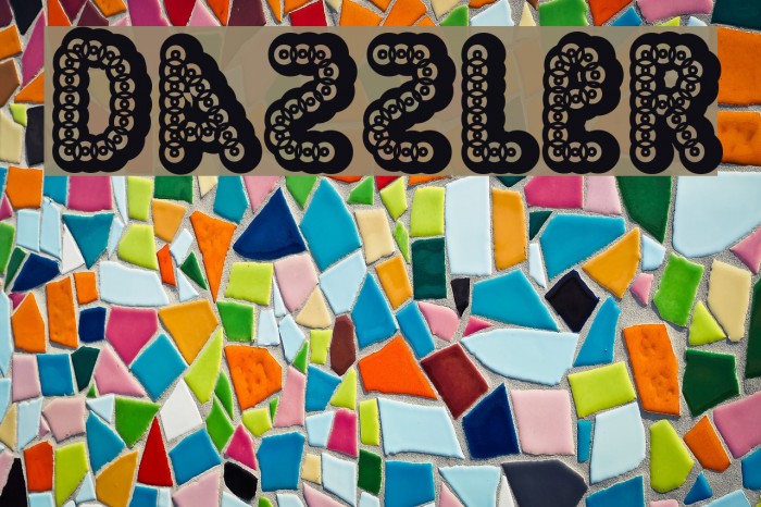 Dazzler Font examples