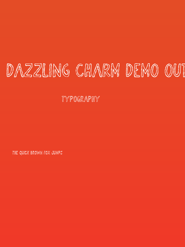 Dazzling Charm DEMO Outline Poster