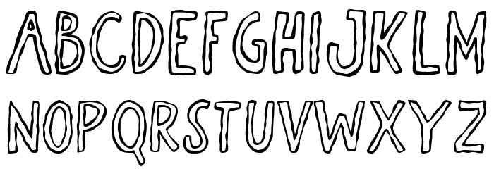 Dazzling Charm DEMO Outline Font LOWERCASE