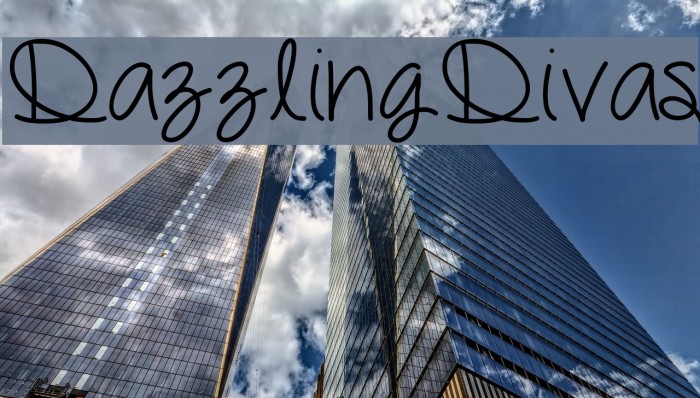 DazzlingDivas Font examples