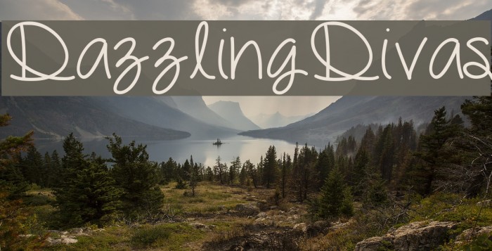 DazzlingDivas Font examples