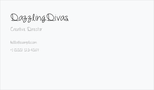 DazzlingDivas Business Card