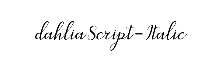 dahliaScript-Italic  Frei Schriftart Herunterladen
