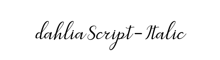 dahliaScript-Italic  Frei Schriftart Herunterladen