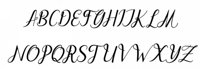 dahliaScript-Italic Schriftart Groß