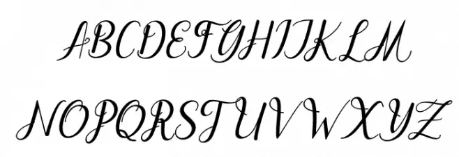dahliaScript-Italic Schriftart Groß