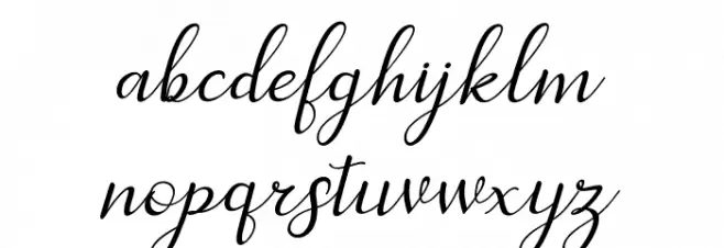 dahliaScript-Italic फ़ॉन्ट लोअरकेस