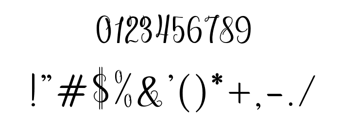 dahliascript Font OTHER CHARS