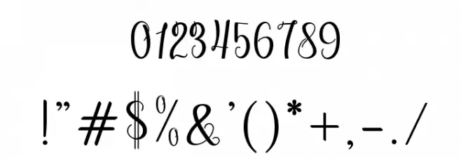 dahliascript Font OTHER CHARS