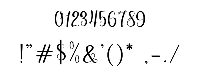 dahliascript Font OTHER CHARS