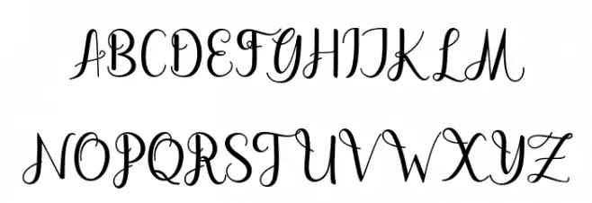 dahliascript Шрифта ВЕРХНИЙ