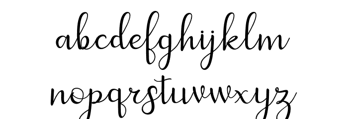 dahliascript Font LOWERCASE