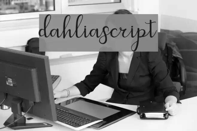 dahliascript Font examples