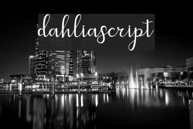 dahliascript Font examples