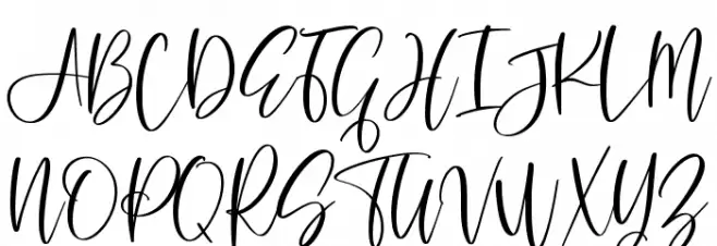 dancing moon script Caratteri MAIUSCOLE