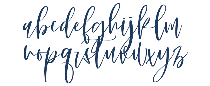 dancing moon script Lowercase