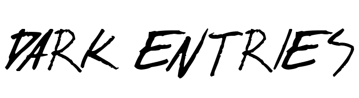dark entries Font