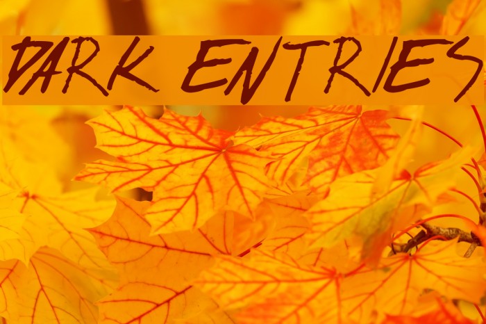 dark entries Font examples