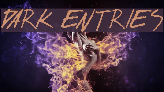 dark entries Font examples