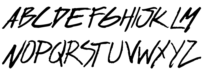 dark entries Font LOWERCASE