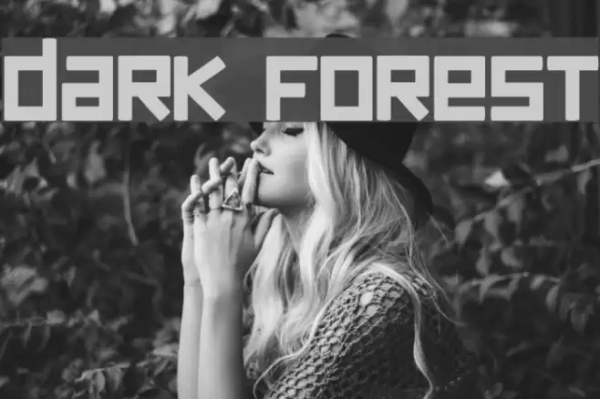 dark forest Font examples
