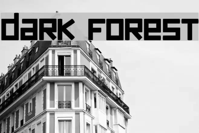 dark forest Font examples