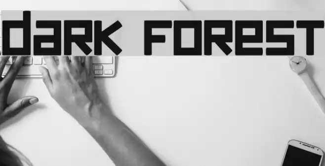 dark forest Font examples
