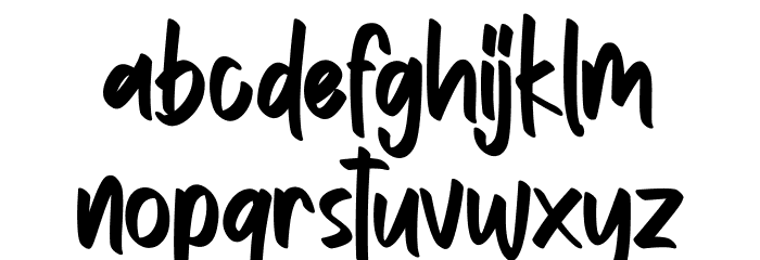 dark glitter FREE Font LOWERCASE