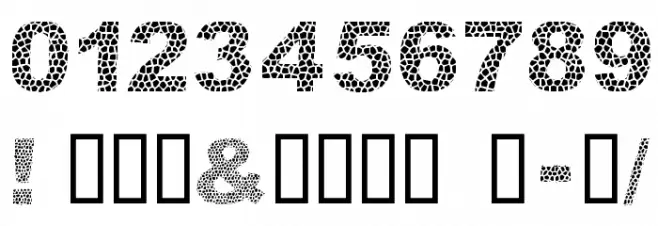 dark skin  Font OTHER CHARS