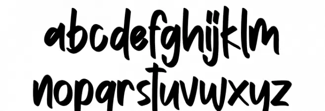 darkglitterFREE フォント 小文字