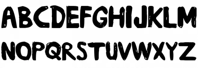 daub خط أحرف صغيرة