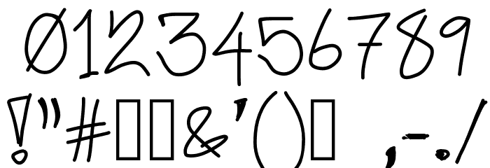 daveyhand Font OTHER CHARS