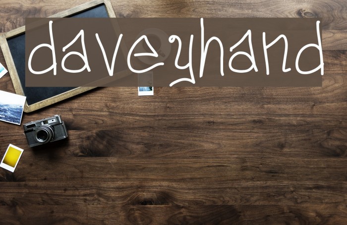 daveyhand Font examples