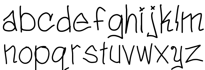 daveyhand Font LOWERCASE