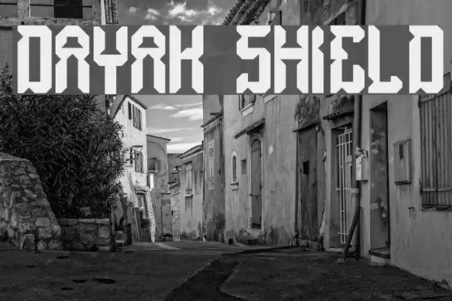 dayak shield Font examples