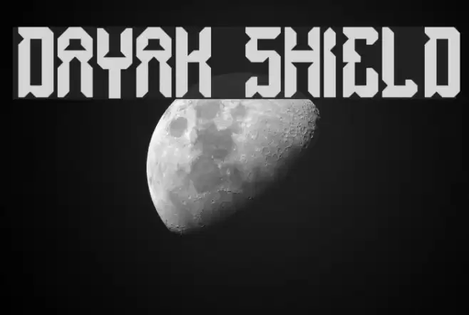 dayak shield Font examples