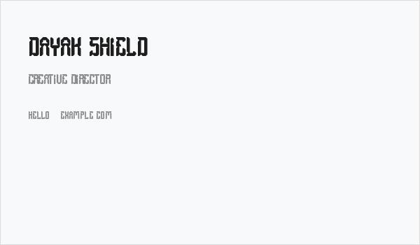 dayak shield Business Card