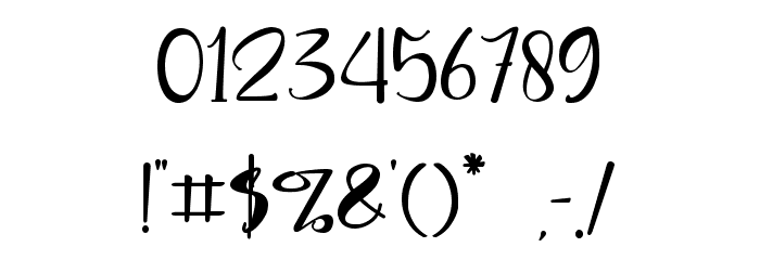dayana - personal use Font OTHER CHARS