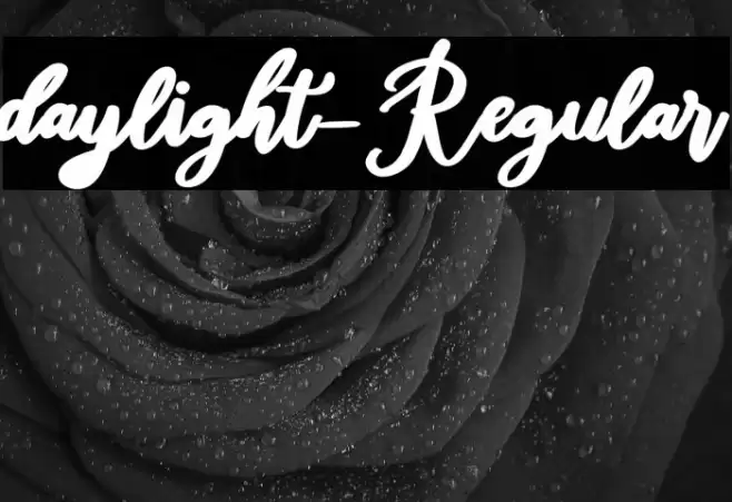 daylight-Regular Font examples
