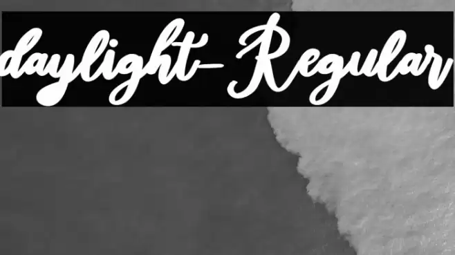 daylight-Regular Font examples