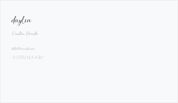 daylin Business Card