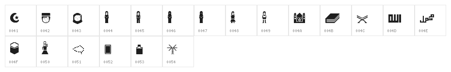 DBA Muslim Regular Character Map